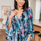 Have it All Angel Sleeve Top in Abstract Magenta