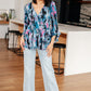 Have it All Angel Sleeve Top in Abstract Magenta