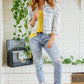 Hello Lovely Quarter Sleeve Denim Jacket