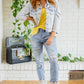 Hello Lovely Quarter Sleeve Denim Jacket