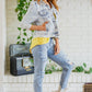 Hello Lovely Quarter Sleeve Denim Jacket