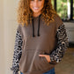 Here And There Leopard Print Hoodie