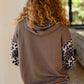 Here And There Leopard Print Hoodie