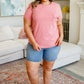 Here For Fun Ruffle Front Pocket Tee