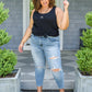 Hi-Rise Destroyed Slim Fit Jeans