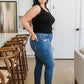 Hi-waisted Dandelion Embroidery Skinny
