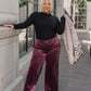High Society Velvet Wide Leg Trousers