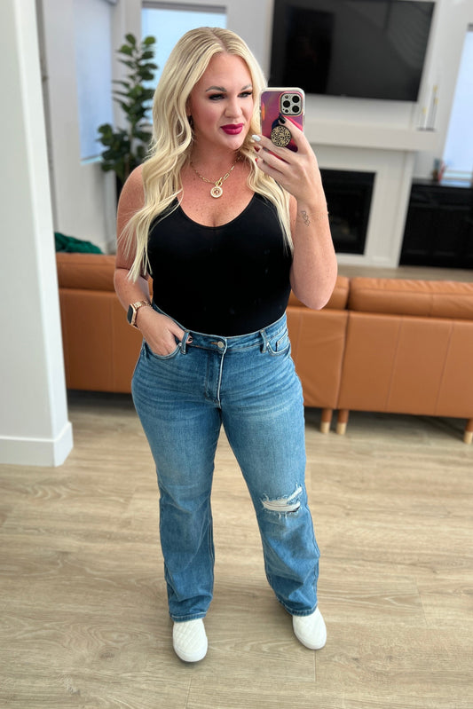 Judy Blue Carrie High Rise  Tummy Control Top 90's Straight Jeans