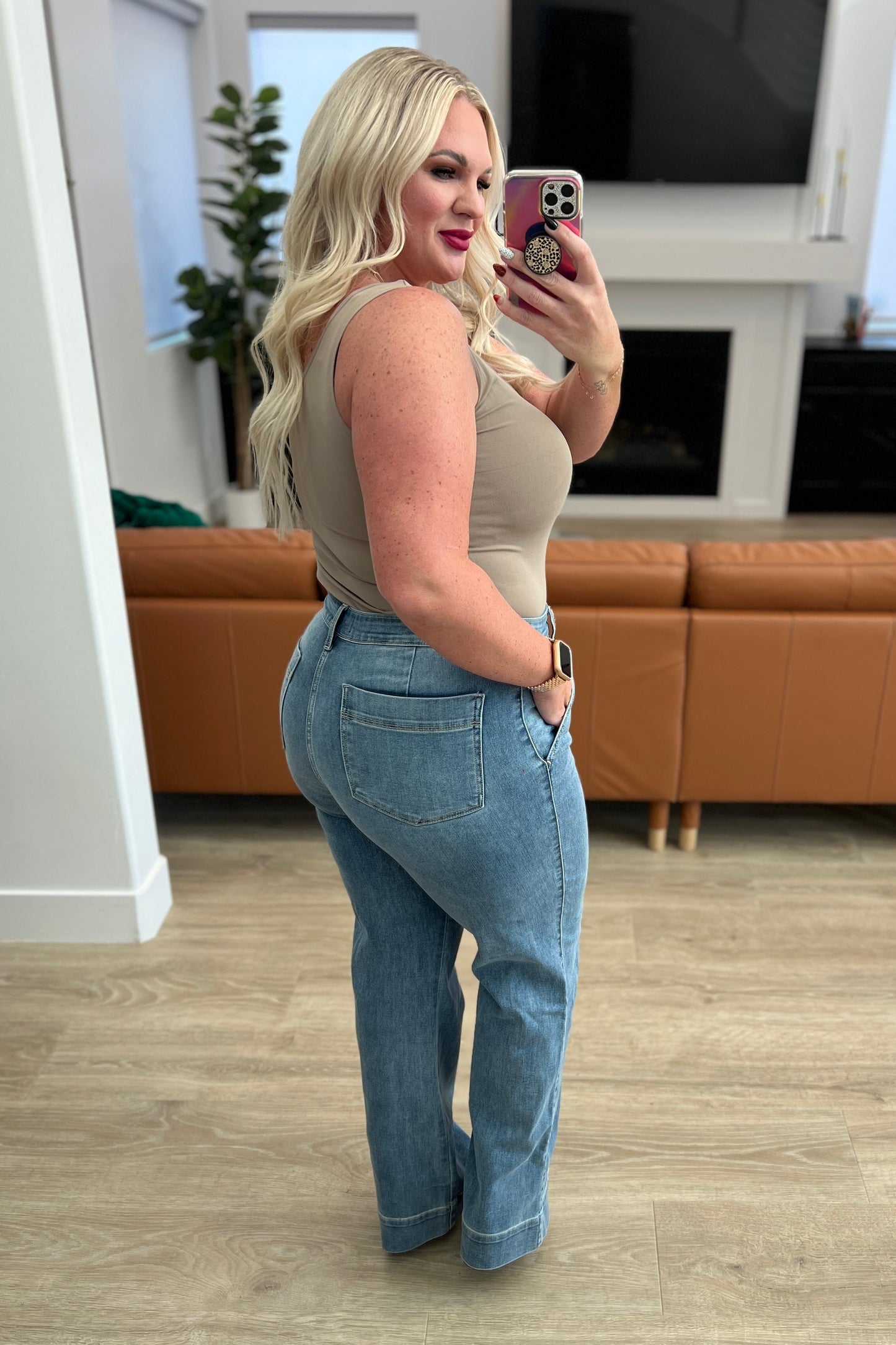 Judy blue Mindy Mid Rise Wide Leg Jeans