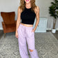 Weekend Hero Wide Leg Sweats in Dusty Lavender