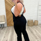 Imogene Tummy Control Top Retro Flare Overalls in Black