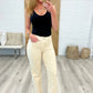 Alice High Rise Over Dyed 90's Straight Jeans in Light Khaki