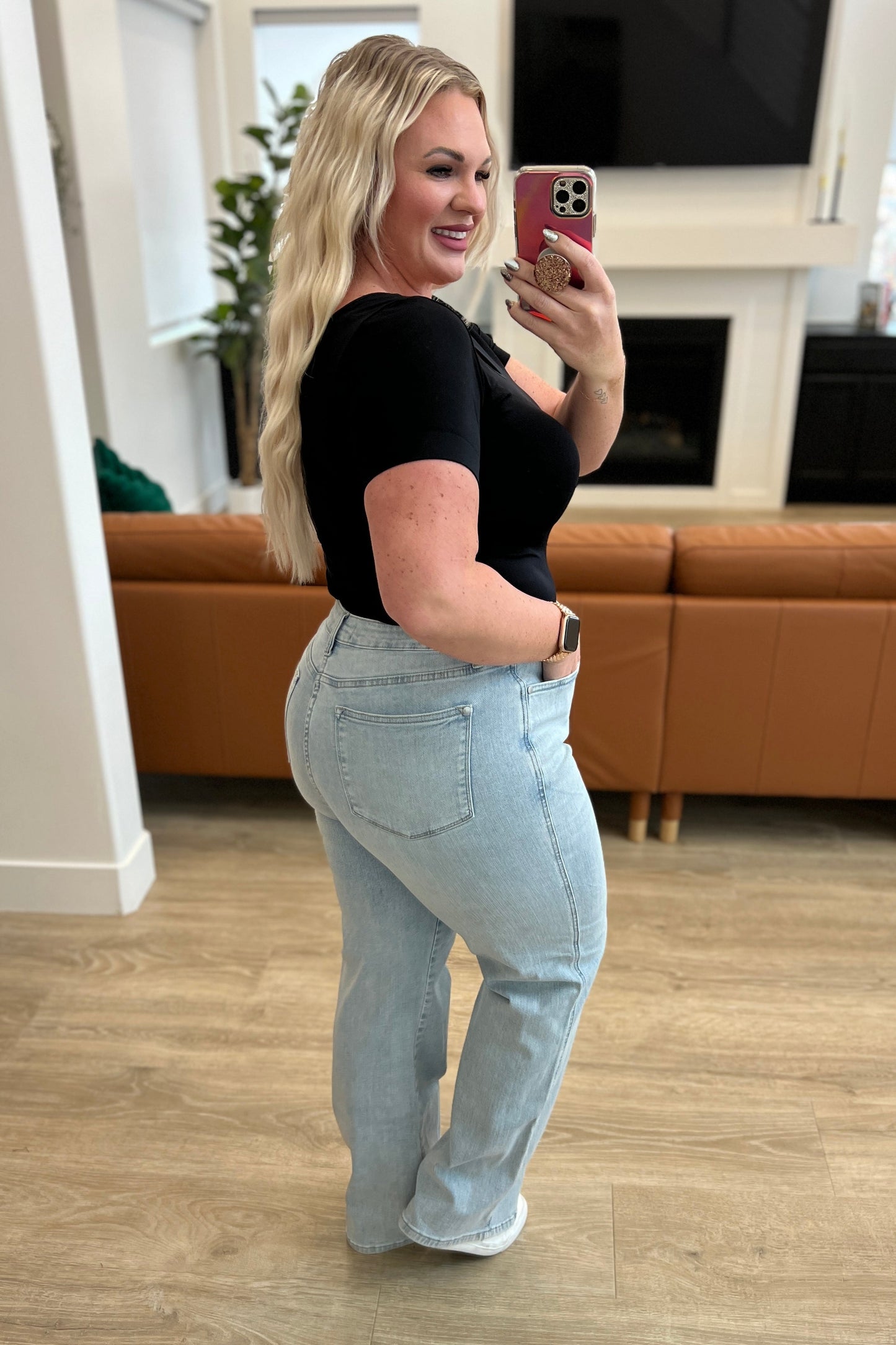 Judy Blue  Brooke High Rise TUMMY Control Top Vintage Wash Straight Jeans