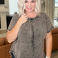 A Wink And A Smile Waffle Knit Top in Ash Black