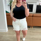 Judy Blue Jessie High Rise Rigid Magic Cutoff Shorts in White