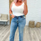Quinn Mid Rise Cell Phone Pocket Dad Jeans