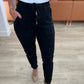 Carmen Double Cuff Joggers in Black