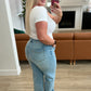 Olivia High Rise Wide Leg Crop Jeans in Medium Wash