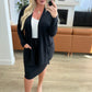 Self-Tie Tulip Hem Skirt in Black