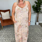 V-Neck Multi Pattern Maxi Dress