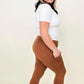 Zenana Cotton Wide Waistband Pocket Leggings