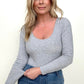 Fawnfit Ribbed Built-In Bra Long Sleeve Bodysuit