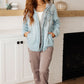 Jordan Hooded Denim Shacket in Light Wash