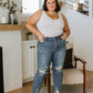 Josie Mid Rise Button Fly Boyfriend Jeans