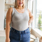 Just One More Ribbed Tank in Heather Grey