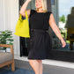 Woven and Worn Tote in Citron