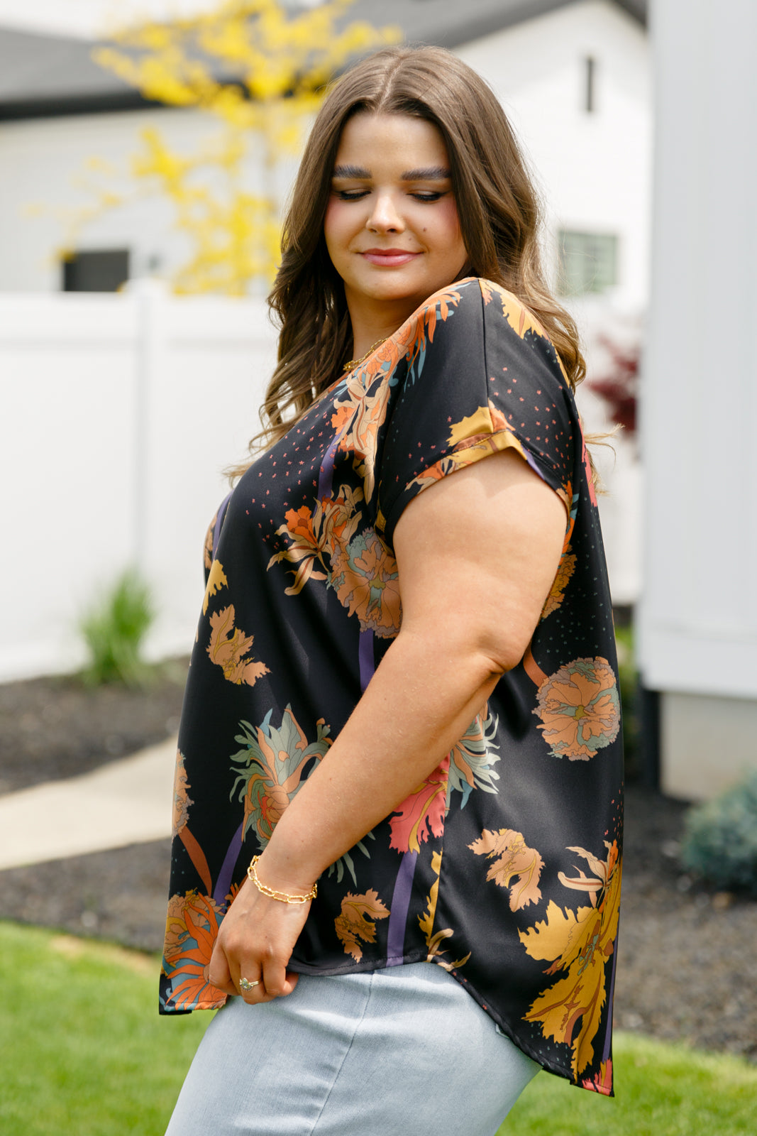 Just to See You Smile Floral Blouse