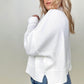 Zenana Oversized Cropped Sweater With Size Slits