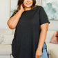 Kathleen Waffle Knit Top in Black