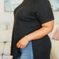 Kathleen Waffle Knit Top in Black