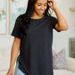 Kathleen Waffle Knit Top in Black