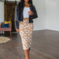 Kiss From a Rose Knit Pencil Skirt