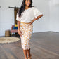 Kiss From a Rose Knit Pencil Skirt