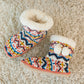 Knitted Multi Color Slipper Boots