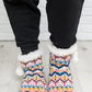 Knitted Multi Color Slipper Boots