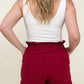 Knot Front Cropped Top and Shorts Set