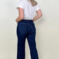 Risen Mid-Rise Wide Leg Dark Wash Jeans
