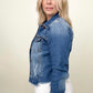 Risen Distressed Vintage Frayed Hem Jacket