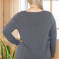 Lacey Long Sleeve V Neck In Gray