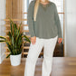 Lacey Long Sleeve V Neck In Olive
