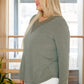 Lacey Long Sleeve V Neck In Olive