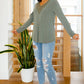 Lacey Long Sleeve V Neck In Olive