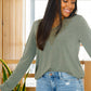 Lacey Long Sleeve V Neck In Olive