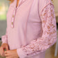Last But Not Least Lace Sleeve Top