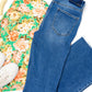 Layla High Rise Raw Hem Flare Jeans
