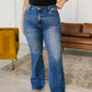 Layla High Rise Raw Hem Flare Jeans